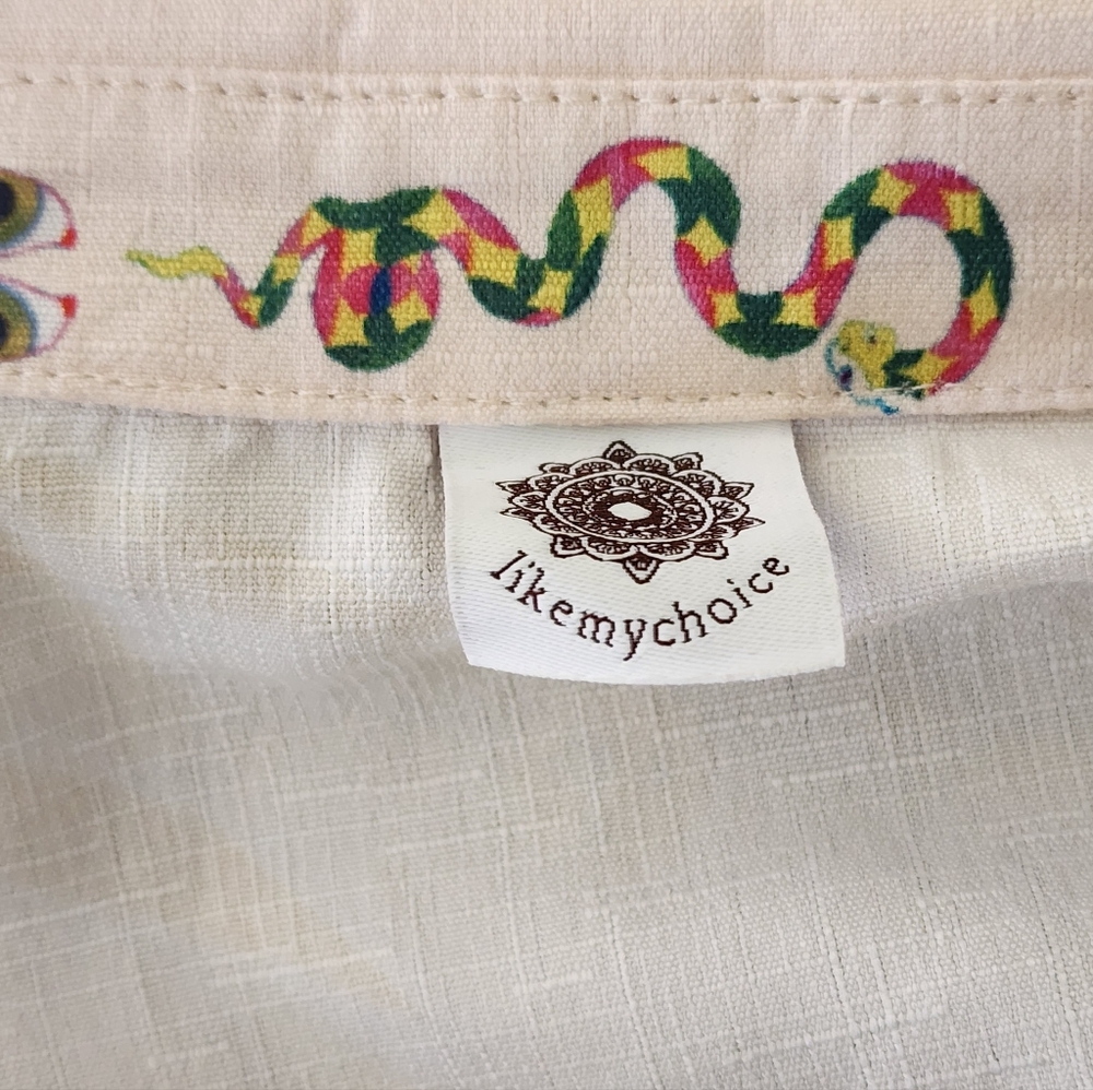 LIKE MY CHOICE | Boho Multicolor Graphic Print | Loose Long Sleeve Shirt | Small - Picture 4 of 7
